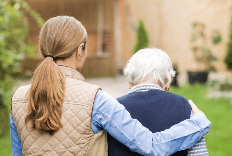Woman with an elderly woman